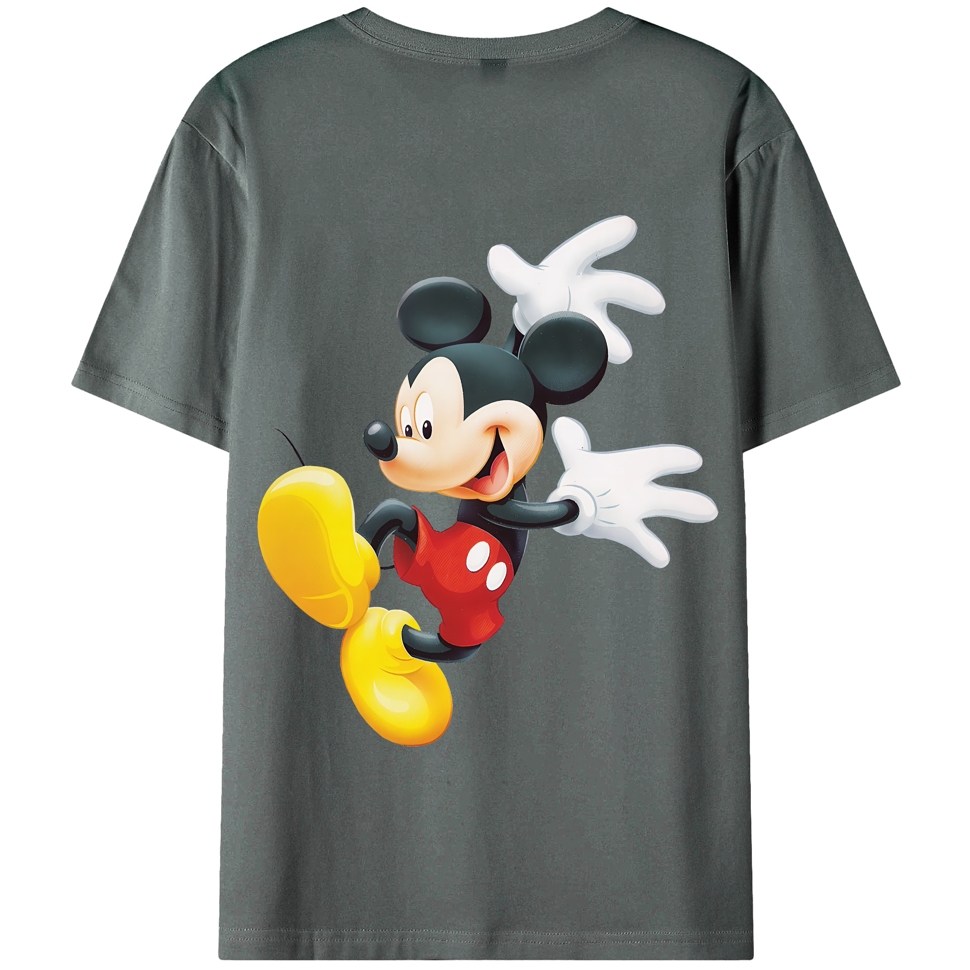 （画像用） ミッキーマウス Mickey Mouse 綿100％半袖Tシャツ（背面プリント）